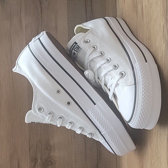 Converse Women's White Low-Top Sneakers - Picture 2 of 13